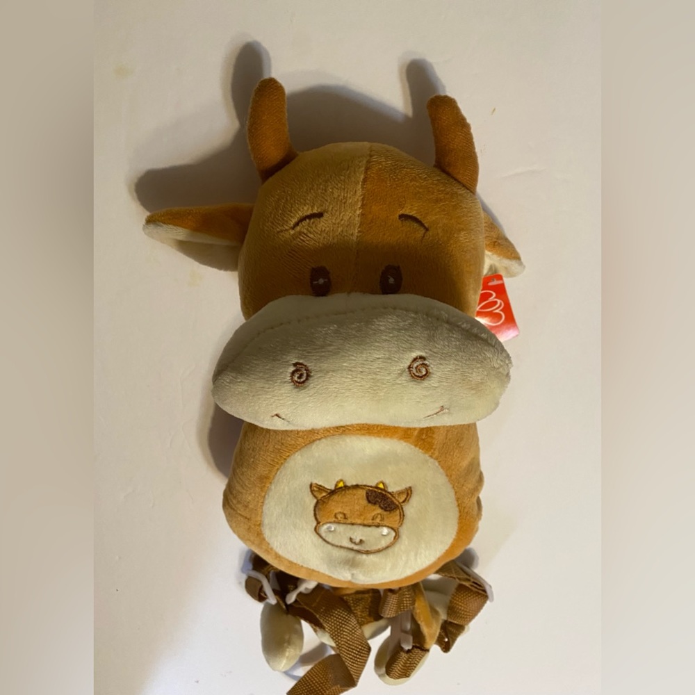 Cow Plush Stuffed Animal Toddler  Harness Safety Leash